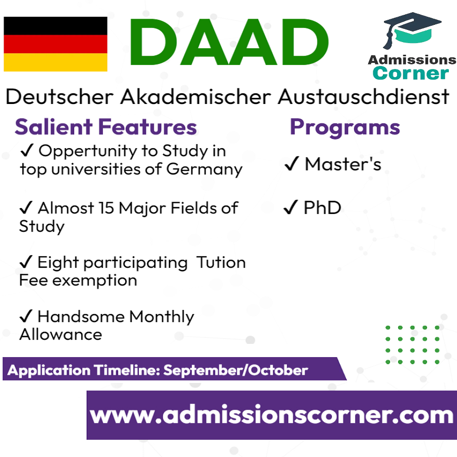 DAAD Scholarship 2024 In Germany - Admissions Corner