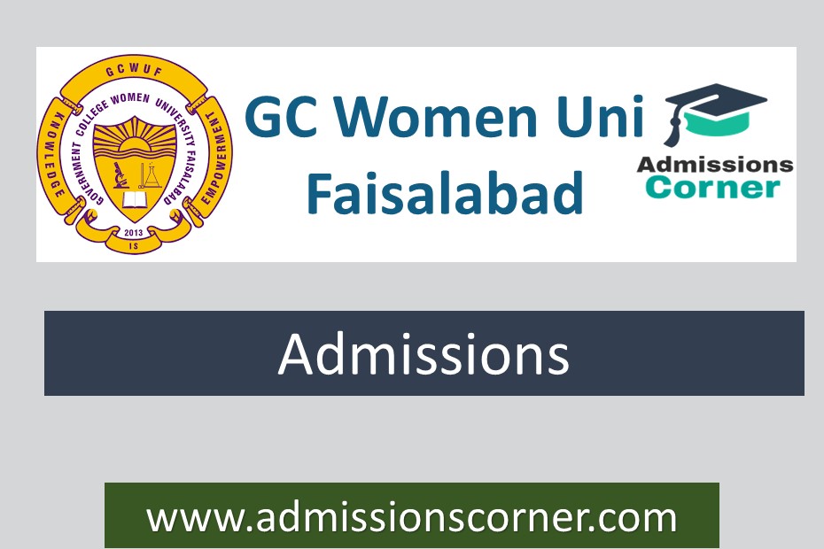 Government College Women University Faisalabad Admissions Fall 2023