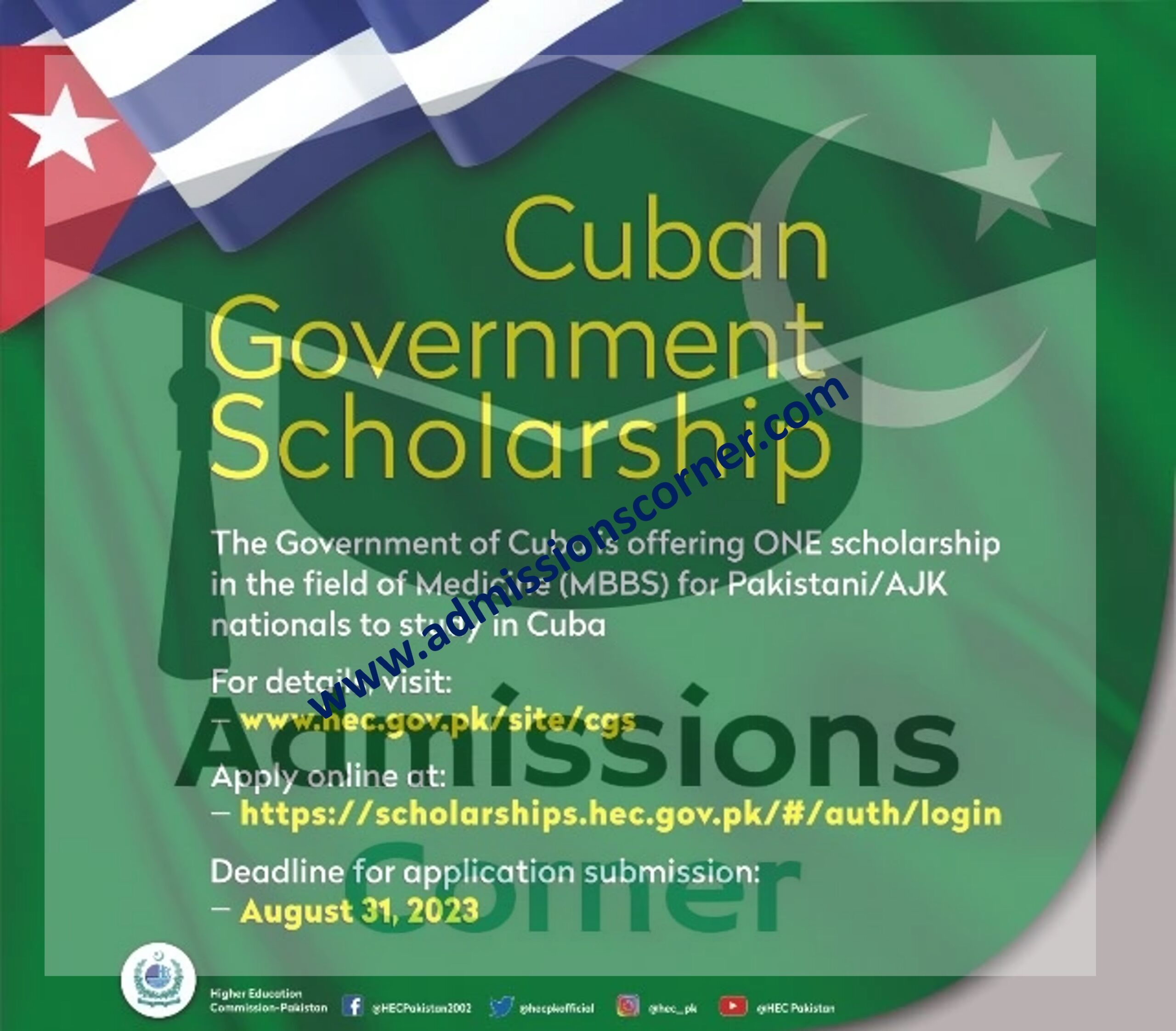 Scholarship of MBBS by Cuba Government for Pakistani Students