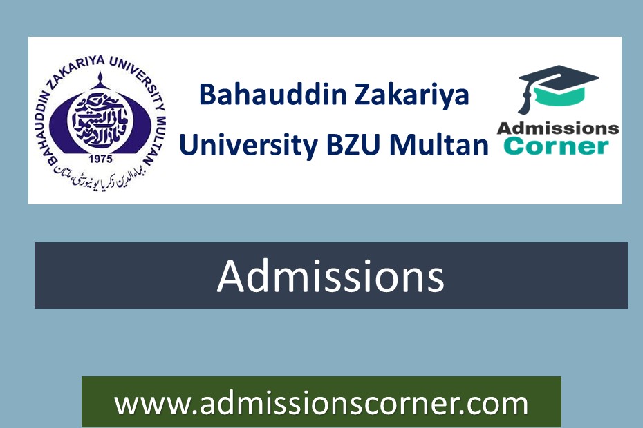 Bhauddin Zakariya University BZU Multan Admissions Spring 2023