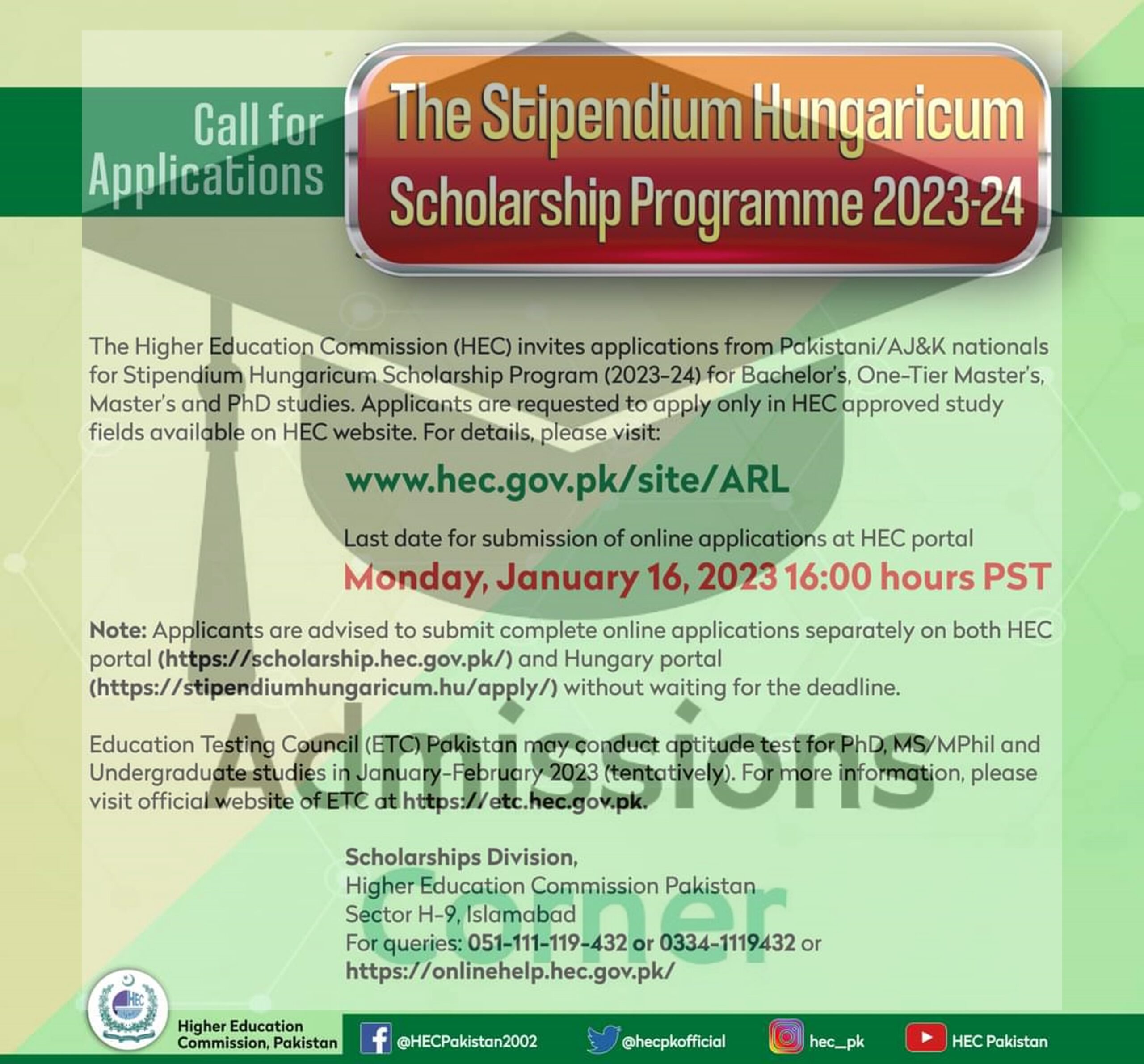 Stipendium Hungaricum Scholarship Fully Funded