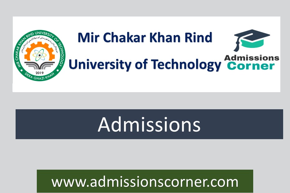 M U Rind Mir Chakar Khan Rind University MCUT DG Khan Admissions Fall 2026